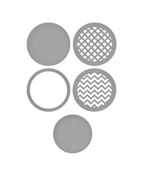Spellbinders Stitched Edge Circle Backgrounds Etched Dies (S5-634)