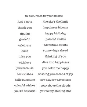 Spellbinders Typewriter Adventure Sentiments Clear Stamp Set (STP-238) (DISCONTINUED)