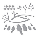 Spellbinders Perched Birds Etched Dies (S4-1338) (DISCONTINUED)
