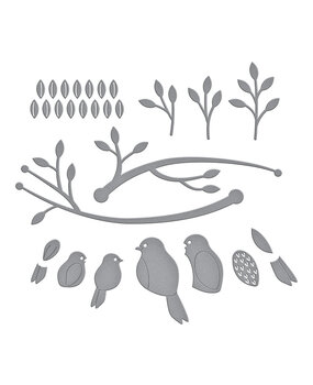 Spellbinders Perched Birds Etched Dies (S4-1338) (DISCONTINUED)