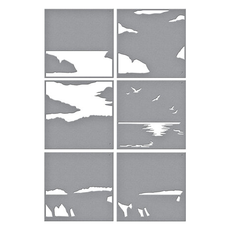 Spellbinders Uncharted Waters Stencil (STN-088) Spellbinders Uncharted Waters Stencil (STN-088)