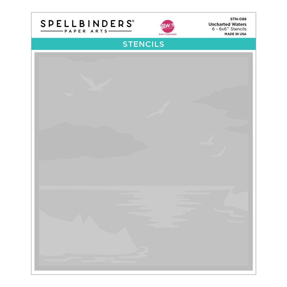 Spellbinders Uncharted Waters Stencil (STN-088) Spellbinders Uncharted Waters Stencil (STN-088)