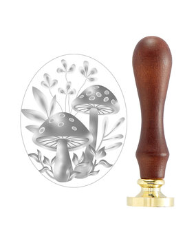 Spellbinders Forest Mushrooms 3D Wax Seal Stamp (WS3D-001)