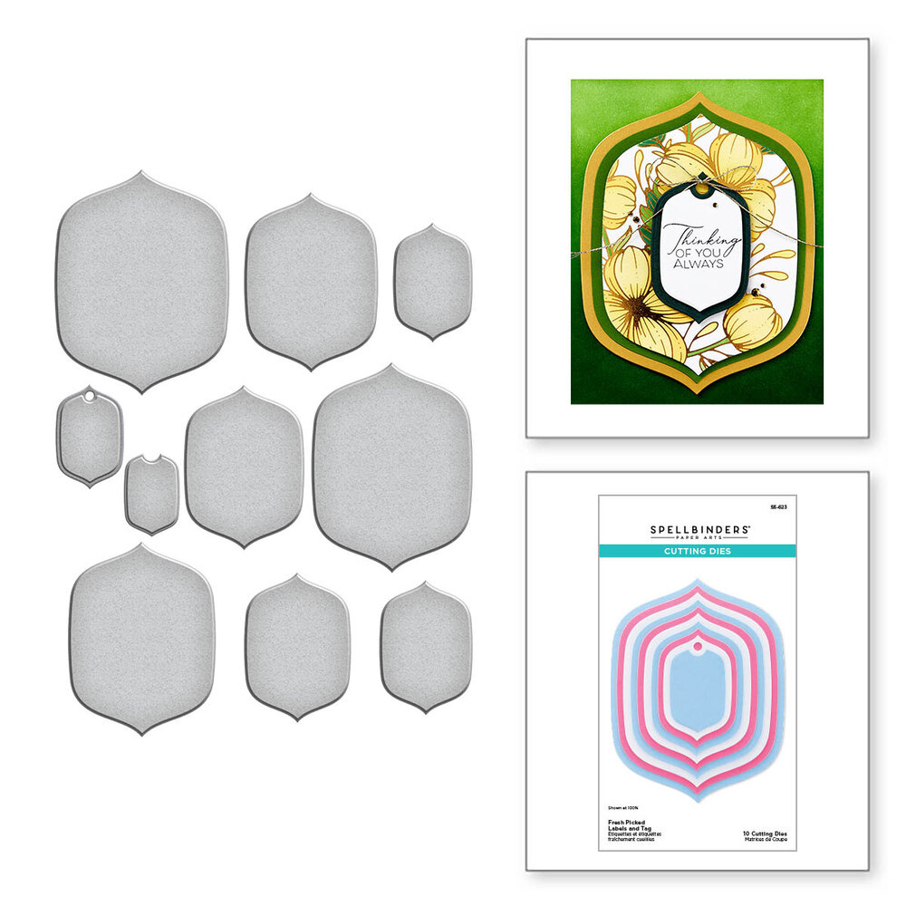 Spellbinders Fresh Picked Labels and Tag Etched Dies (S5-623)