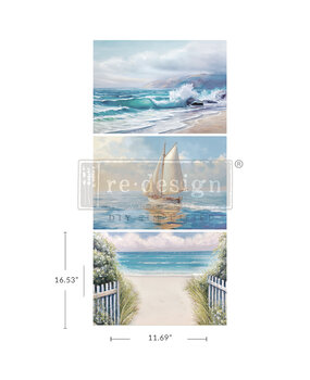 Re-Design with Prima Seascape Melody 11.7x16.5 Inch Tissue Paper (3pcs) (672140) (DISCONTINUED)