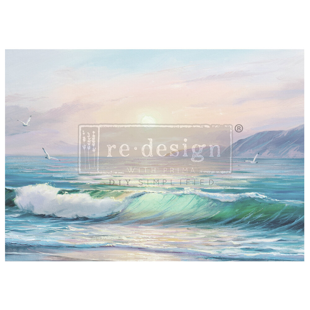 Re-Design with Prima Tranquil Tides A1 Decoupage Fiber (1pcs) (672133) (DISCONTINUED)