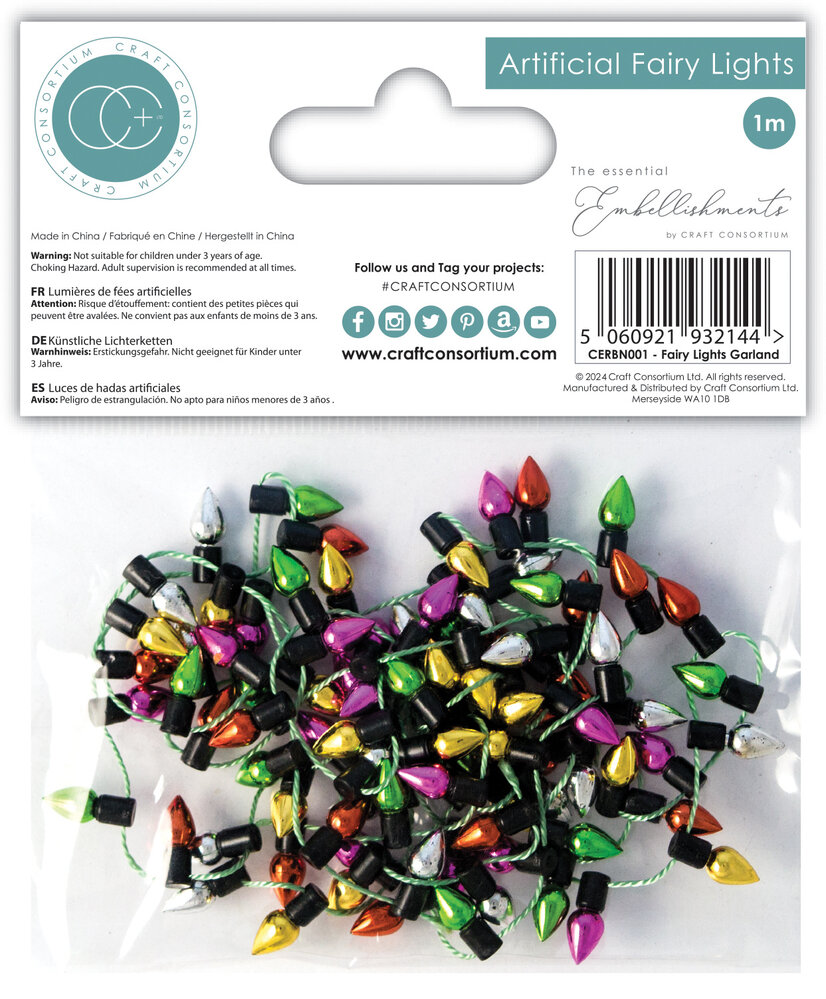 Craft Consortium Artificial Fairy Lights Garland 1m (CERBN001)