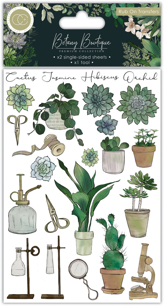 Craft Consortium Botany Boutique Rub-ons (CCRUBT007) (DISCONTINUED)