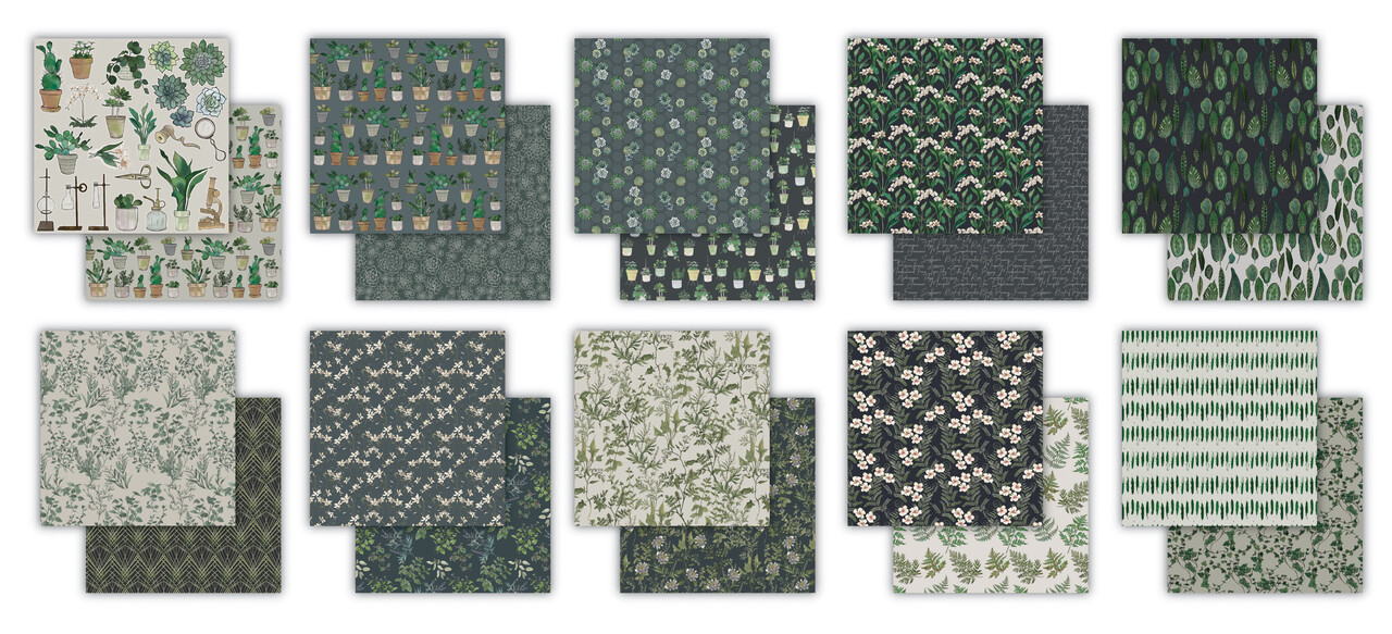 Craft Consortium Botany Boutique 6x6 Inch Paper Pad (CCPPAD045B)