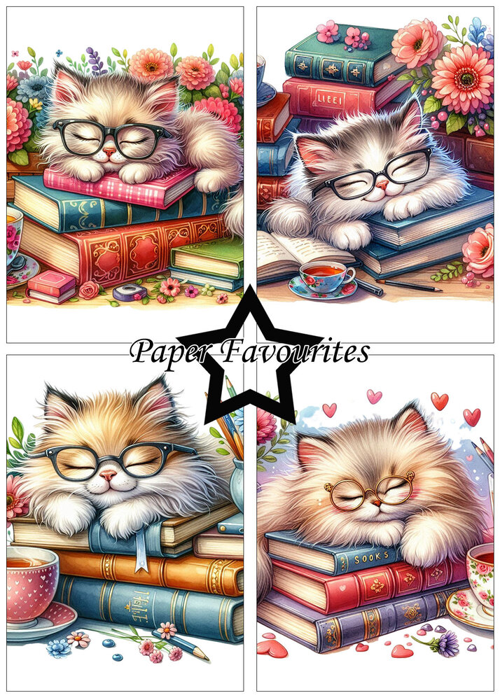 Paper Favourites Sleeping Cats A5 Paper Pack (PFA140)
