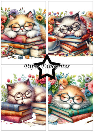 Paper Favourites Sleeping Cats A5 Paper Pack (PFA140)