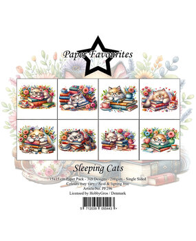 Paper Favourites Sleeping Cats 6x6 Inch Paper Pack (PF296)