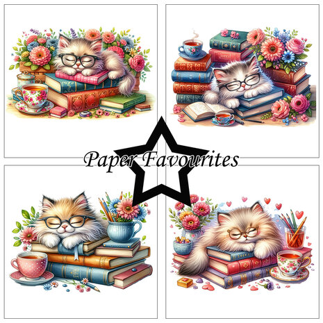 Paper Favourites Sleeping Cats 6x6 Inch Paper Pack (PF296)