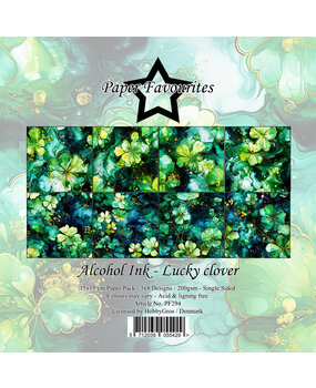 Paper Favourites Alcohol Ink - Lucky Clover 6x6 Inch Paper Pack (PF294)