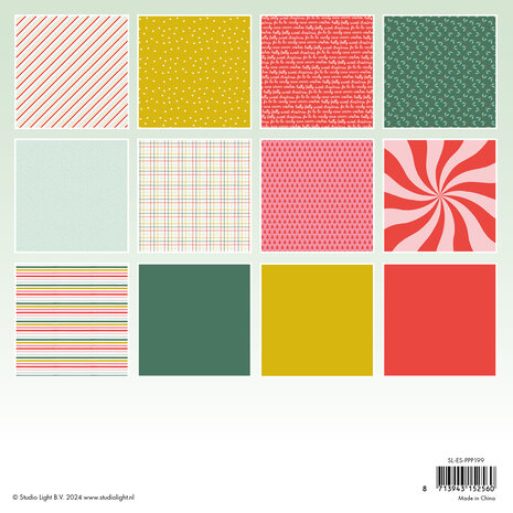 Studio Light Sweet Christmas 8x8 Inch Christmas Essentials Pattern Paper Pad (SL-ES-PPP199) (BASIC) Studio Light Sweet Christmas 8x8 Inch Christmas Essentials Pattern Paper Pad (SL-ES-PPP199) (BASIC)