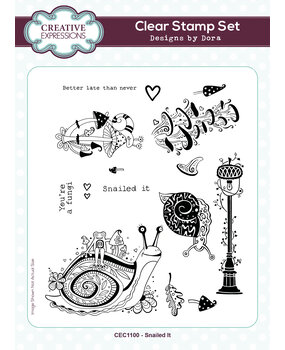 Creative Expressions Designs by Dora A5 Clear Stamp Snailed It (CEC1100) (OUTLET)
