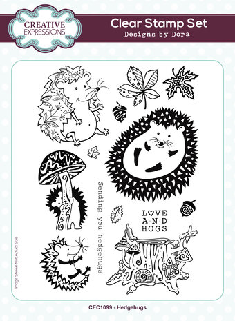Creative Expressions Designs by Dora A5 Clear Stamp Hedgehugs (CEC1099) (OUTLET)