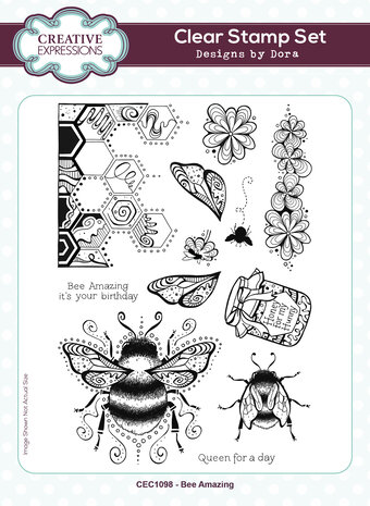 Creative Expressions Designs by Dora A5 Clear Stamp Bee Amazing (CEC1098) (OUTLET)