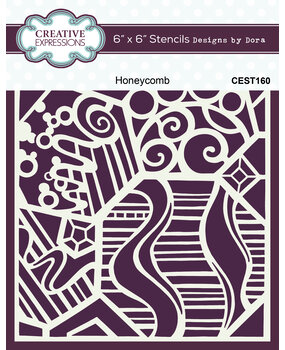 Creative Expressions Designs by Dora 6x6 Inch Stencil Honeycomb (CEST160) (OUTLET)