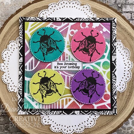 Creative Expressions Designs by Dora 6x6 Inch Stencil Honeycomb (CEST160) (OUTLET)