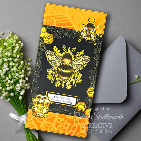 Creative Expressions Designs by Dora 6x6 Inch Stencil Honeycomb (CEST160) (OUTLET)