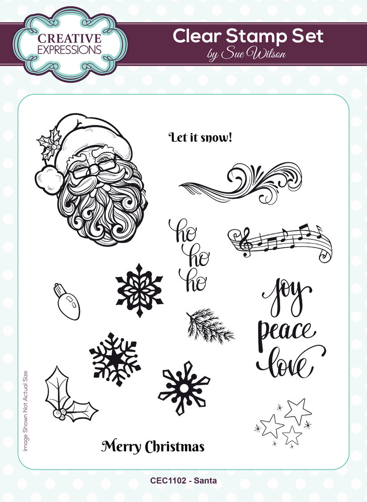Creative Expressions Sue Wilson A5 Clear Stamp Santa (CEC1102) (OUTLET) Creative Expressions Sue Wilson A5 Clear Stamp Santa (CEC1102) (OUTLET)