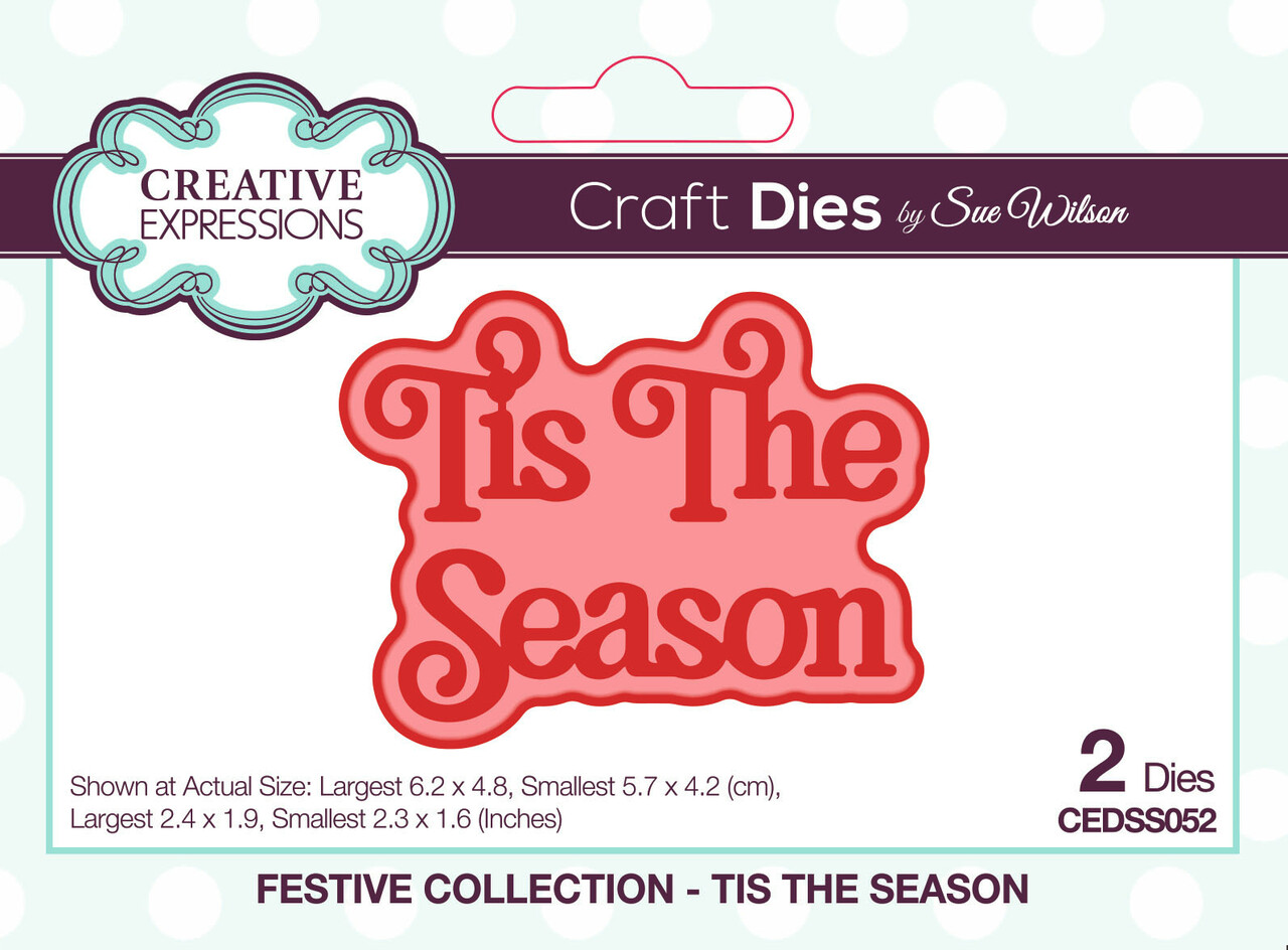Creative Expressions Sue Wilson Craft Die Festive Shadowed Sentiments Tis The Season (CEDSS052) (OUTLET) Creative Expressions Sue Wilson Craft Die Festive Shadowed Sentiments Tis The Season (CEDSS052) (OUTLET)