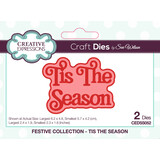 Creative Expressions Sue Wilson Craft Die Festive Shadowed Sentiments Tis The Season (CEDSS052) (OUTLET)
