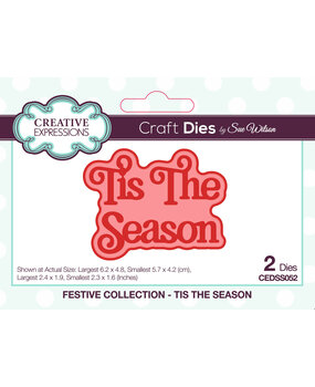 Creative Expressions Sue Wilson Craft Die Festive Shadowed Sentiments Tis The Season (CEDSS052) (OUTLET) Creative Expressions Sue Wilson Craft Die Festive Shadowed Sentiments Tis The Season (CEDSS052) (OUTLET)