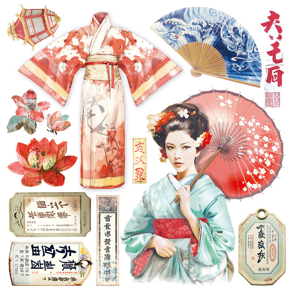 Ciao Bella Land of the Rising Sun 6x6 Inch Vellum Fussy Cut (6pcs) (CBVQ015) Ciao Bella Land of the Rising Sun 6x6 Inch Vellum Fussy Cut (6pcs) (CBVQ015)