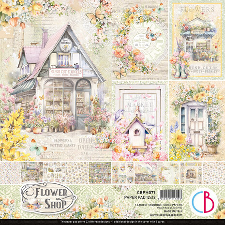Ciao Bella Flower Shop 12x12 Inch Paper Pad (12pcs) (CBPM077) Ciao Bella Flower Shop 12x12 Inch Paper Pad (12pcs) (CBPM077)