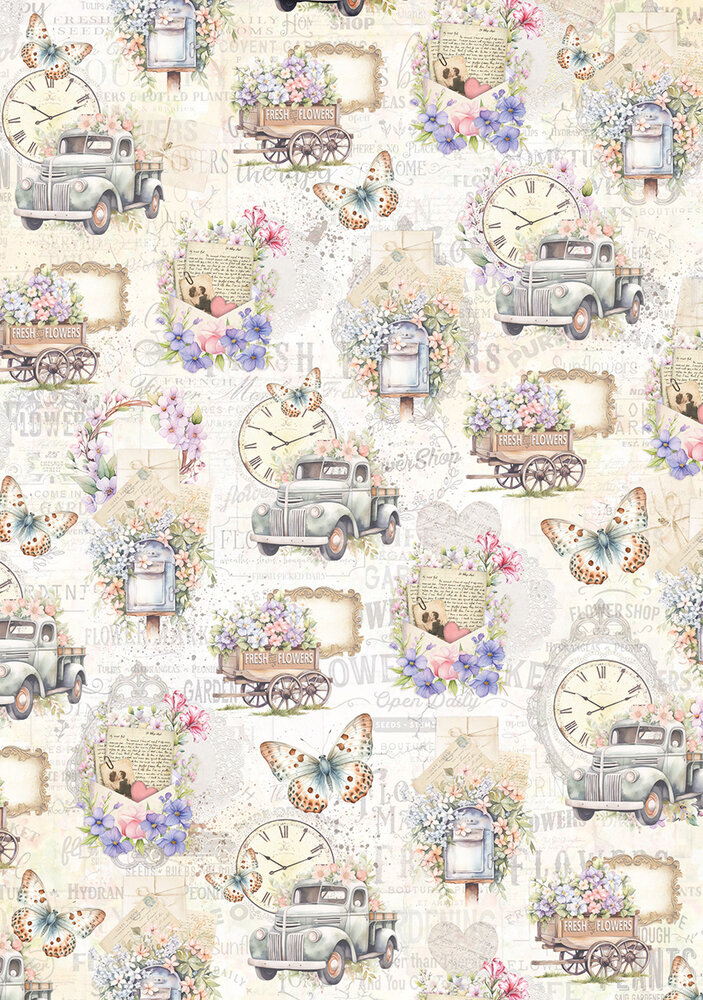 Ciao Bella Flower Shop A4 Vellum Paper Patterns (6pcs) (CBV016) Ciao Bella Flower Shop A4 Vellum Paper Patterns (6pcs) (CBV016)