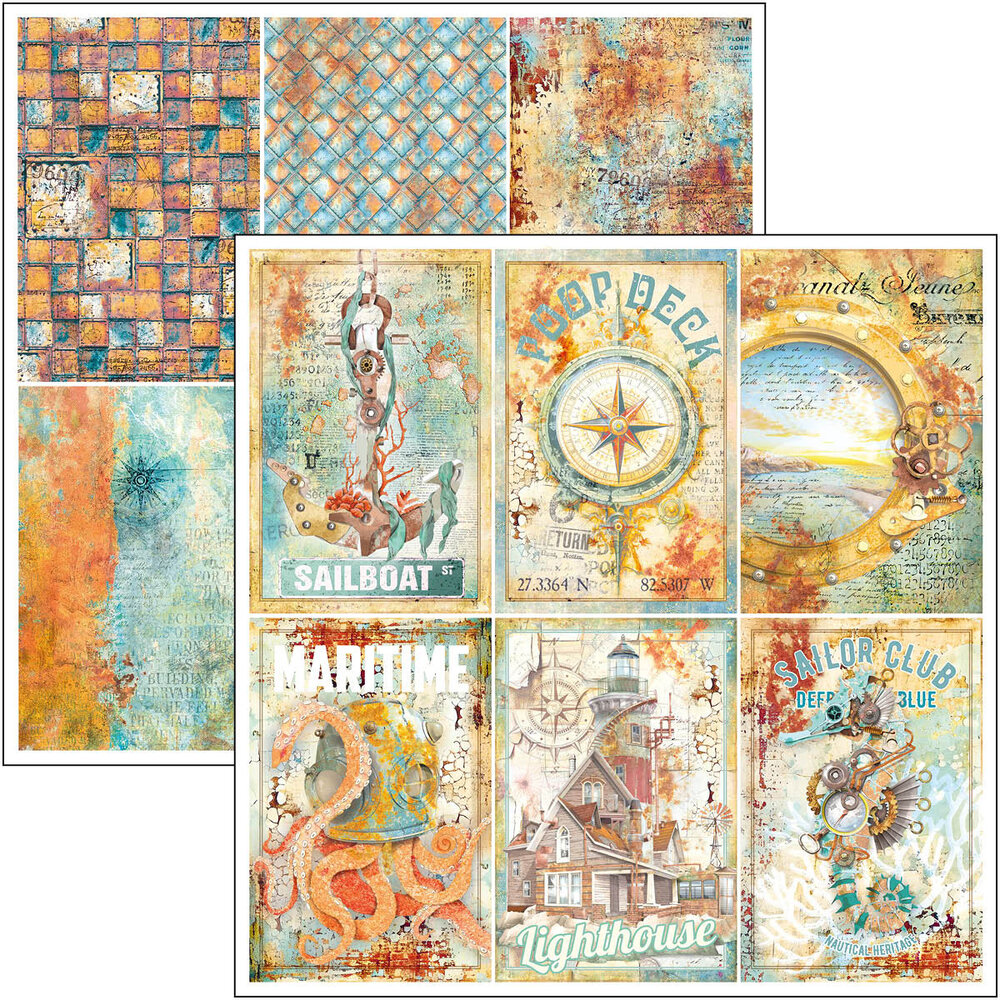 Ciao Bella Coral Reef 12x12 Inch Paper Pad (12pcs) (CBPM078)