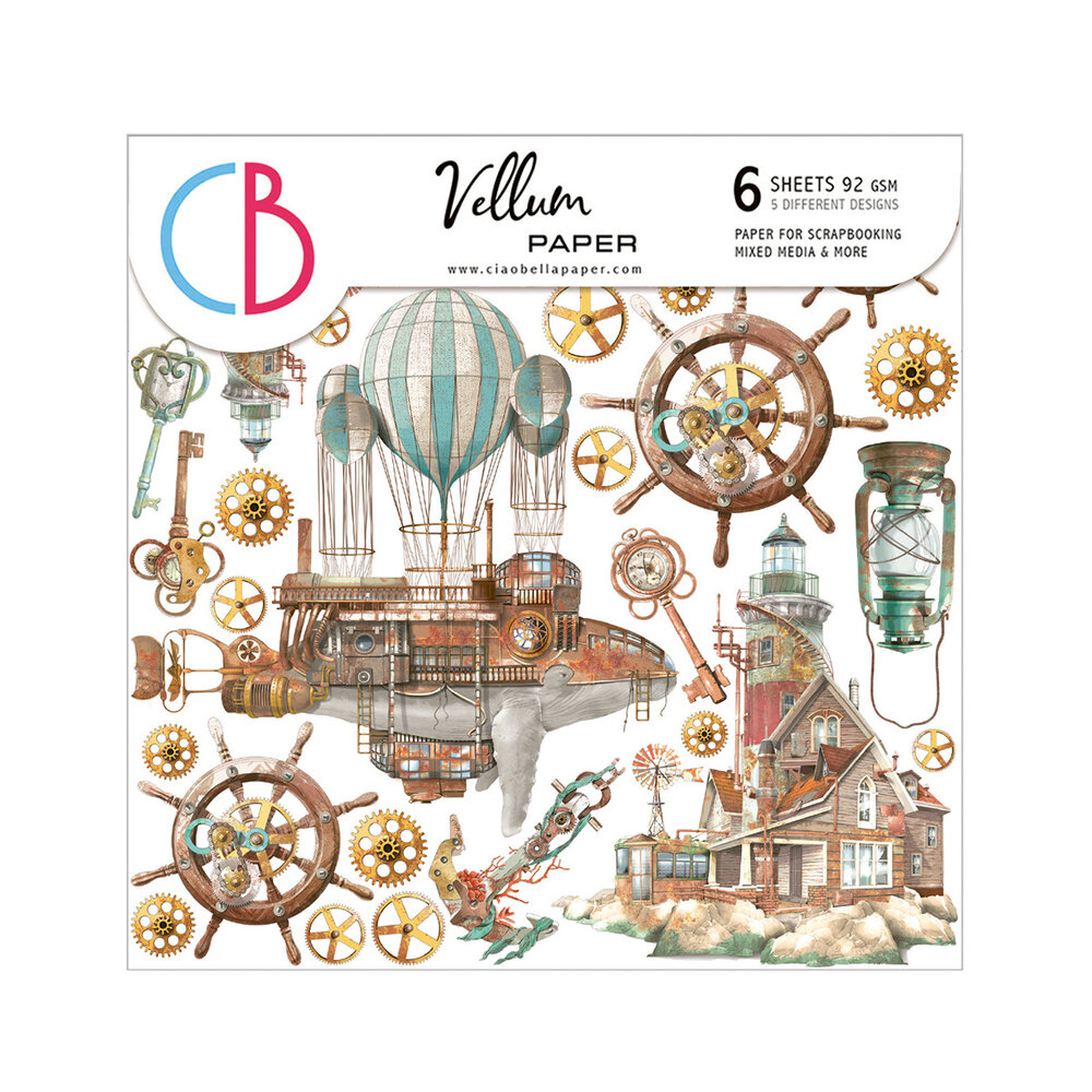 Ciao Bella Coral Reef 6x6 Inch Vellum Fussy Cut (6pcs) (CBVQ017) Ciao Bella Coral Reef 6x6 Inch Vellum Fussy Cut (6pcs) (CBVQ017)