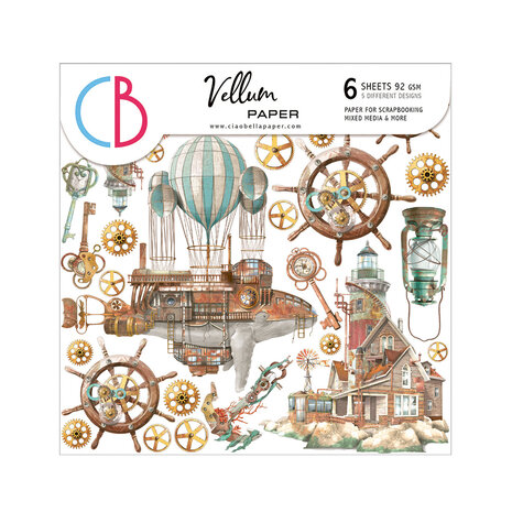 Ciao Bella Coral Reef 6x6 Inch Vellum Fussy Cut (6pcs) (CBVQ017) Ciao Bella Coral Reef 6x6 Inch Vellum Fussy Cut (6pcs) (CBVQ017)