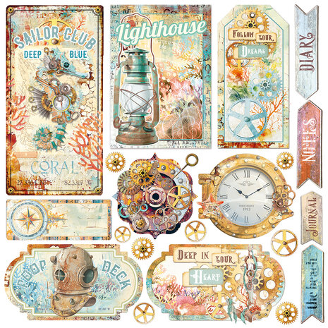 Ciao Bella Coral Reef 6x6 Inch Vellum Fussy Cut (6pcs) (CBVQ017) Ciao Bella Coral Reef 6x6 Inch Vellum Fussy Cut (6pcs) (CBVQ017)