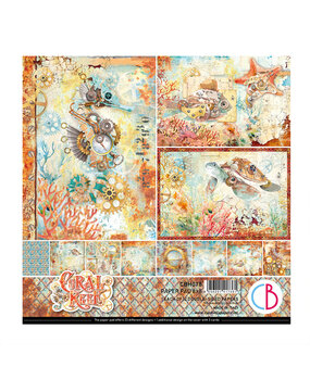 Ciao Bella Coral Reef 8x8 Inch Paper Pad (12pcs) (CBH078) Ciao Bella Coral Reef 8x8 Inch Paper Pad (12pcs) (CBH078)