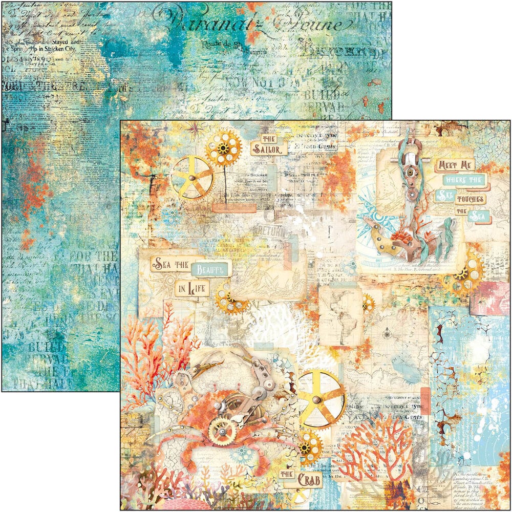 Ciao Bella Coral Reef 8x8 Inch Paper Pad (12pcs) (CBH078) Ciao Bella Coral Reef 8x8 Inch Paper Pad (12pcs) (CBH078)