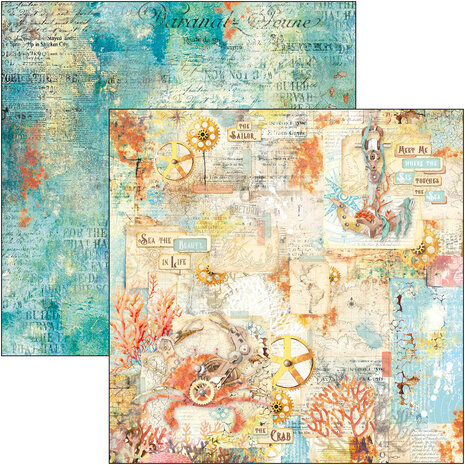 Ciao Bella Coral Reef 8x8 Inch Paper Pad (12pcs) (CBH078)