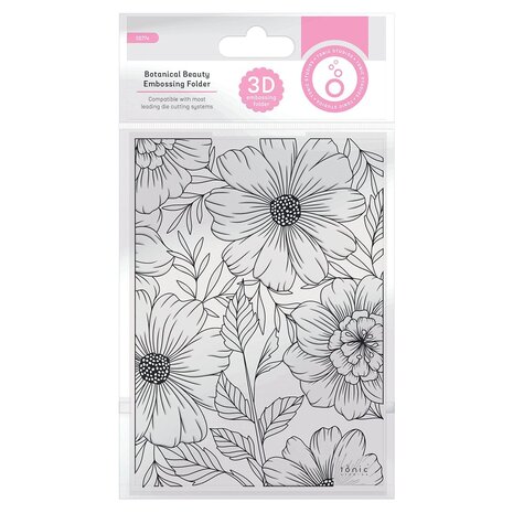 Tonic Studios 3D Embossing Folder Botanical Beauty (5577e) (DISCONTINUED)
