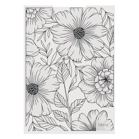 Tonic Studios 3D Embossing Folder Botanical Beauty (5577e) (DISCONTINUED)