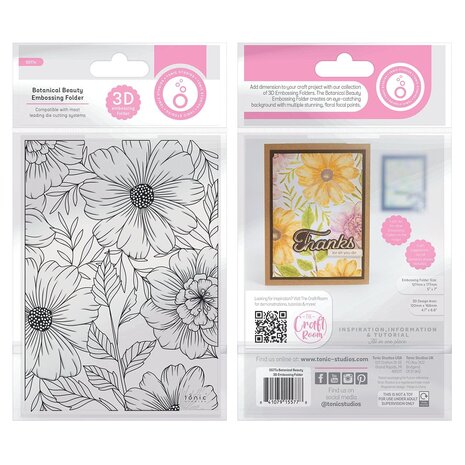 Tonic Studios 3D Embossing Folder Botanical Beauty (5577e) (DISCONTINUED) Tonic Studios 3D Embossing Folder Botanical Beauty (5577e) (DISCONTINUED)