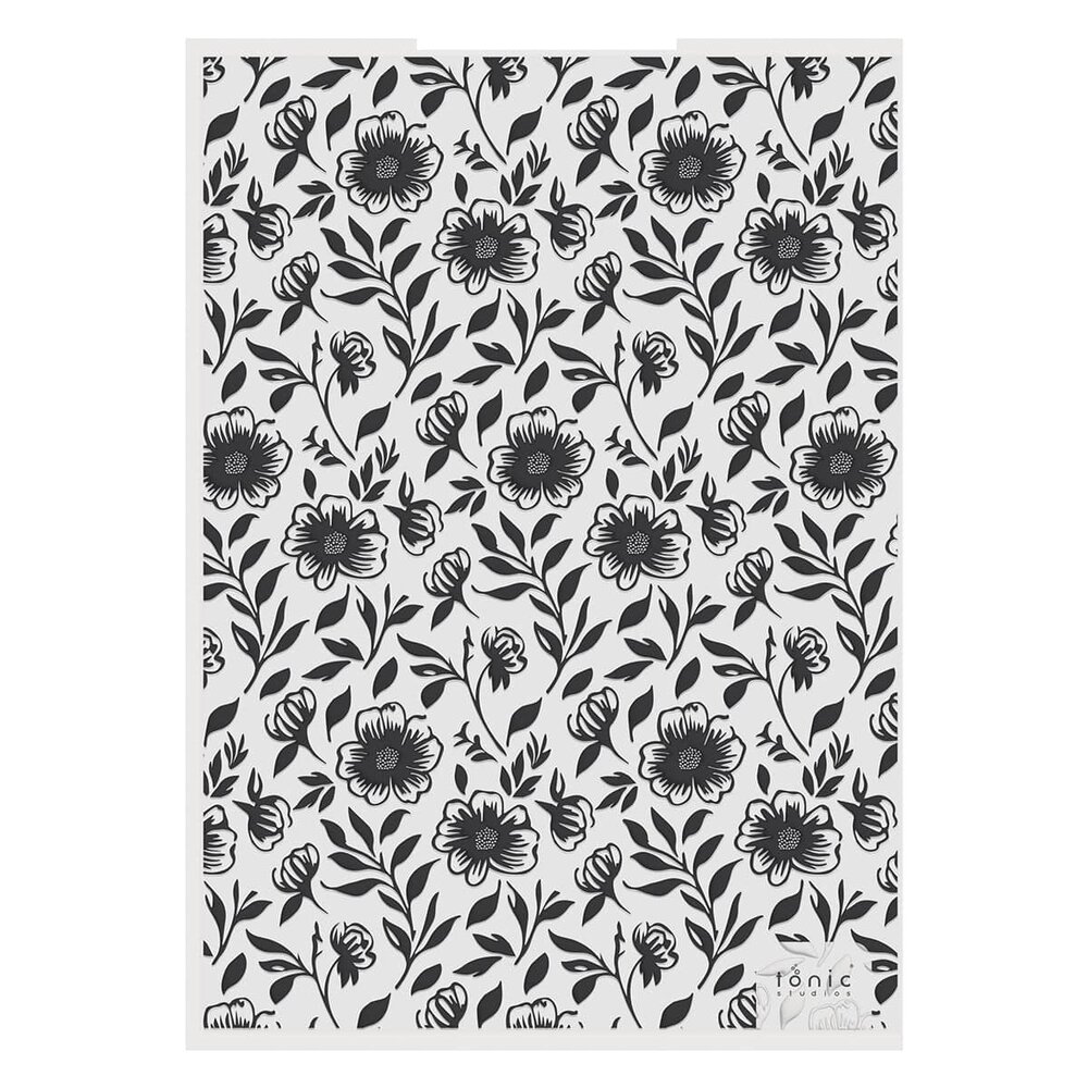 Tonic Studios 3D Embossing Folder Bed of Blossoms (5578E) (DISCONTINUED)