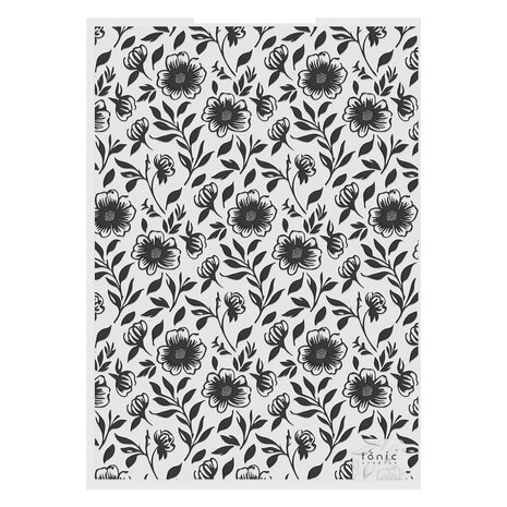 Tonic Studios 3D Embossing Folder Bed of Blossoms (5578E) (DISCONTINUED)