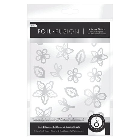 Tonic Studios Foil Fusion Gilded Bouquet Adhesive Sheets Flowers (5580E) (DISCONTINUED)
