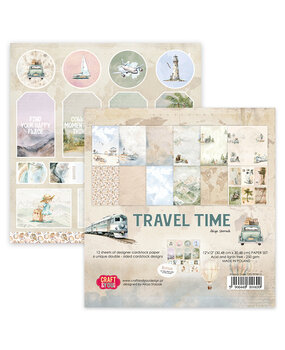 Craft & You Design Travel Time 12x12 Inch Paper Set 250gsm (12sheets) (CPS-TRT30 -12)