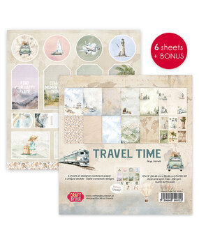 Craft & You Design Travel Time 12x12 Inch Paper Set 250gsm (6sheets) (CPS-TRT30-6)