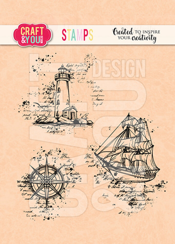 Craft & You Design Sea Travel Set Stamps (CS039)