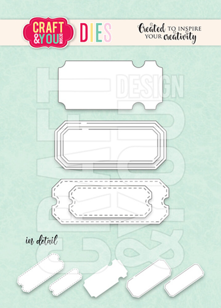 Craft & You Design Tickets Set Dies (CW295) Craft & You Design Tickets Set Dies (CW295)