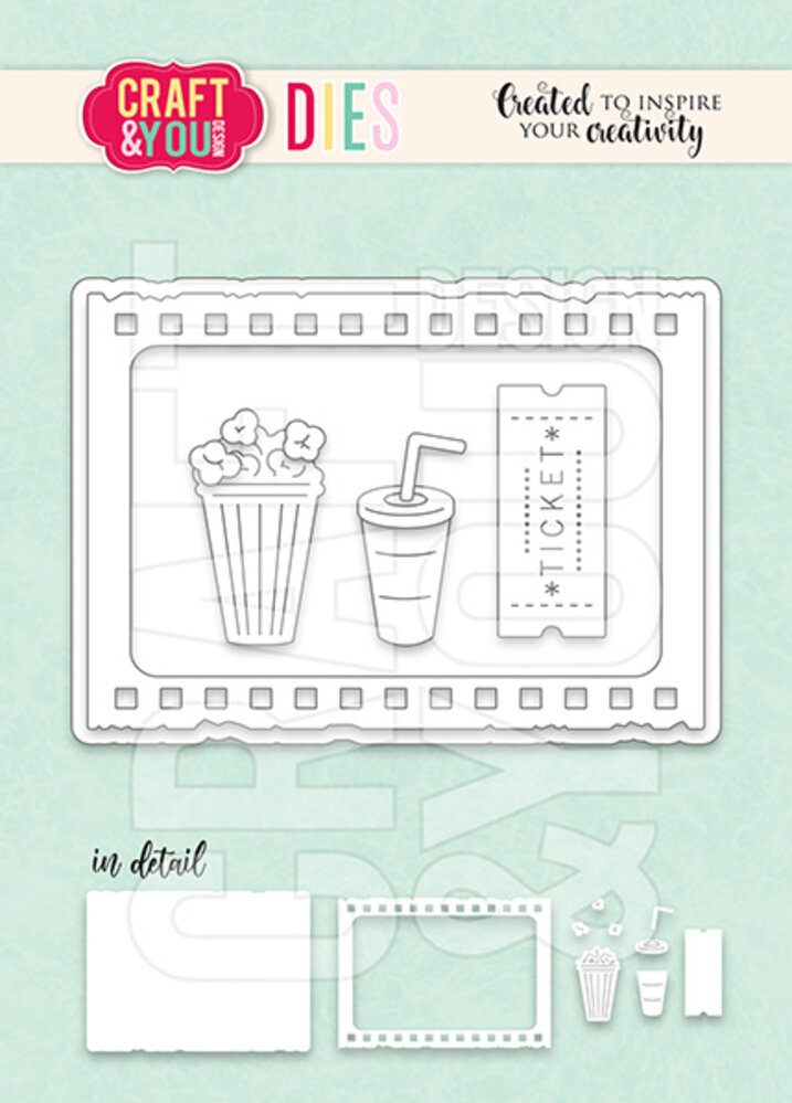 Craft & You Design ATC Cinema Set Dies (CW296) Craft & You Design ATC Cinema Set Dies (CW296)